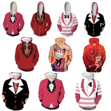 Hazbin Hotel anime 3D printing hoodie sweater cloth