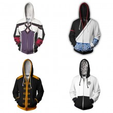 Gintama anime 3D printing hoodie sweater cloth zip...