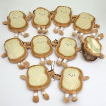 Toast Bread plush coin purse wallets set(10pcs a set)13*8CM