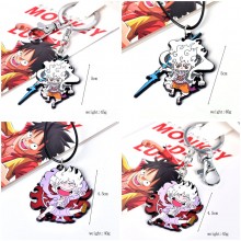 One Piece Monkey D Luffy anime key chain necklace