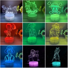 One Piece Anime Acrylic Figure 3D Lamp USB Night Light