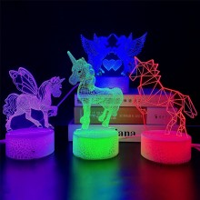 Unicorn Anime Acrylic Figure 3D Lamp USB Night Light