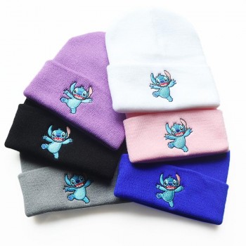 Stitch anime straw hat knitted hat