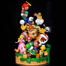 Mario Bros Super Mario family statue anime figure