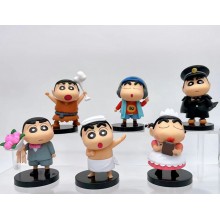 Crayon Shin-chan anime figures set(6pcs a set)(OPP bag)