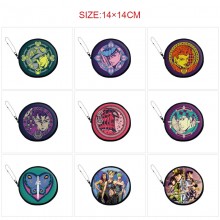 JoJo's Bizarre Adventure anime pu zipper round wal...