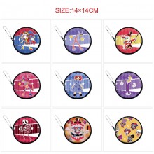 The Amazing Digital Circus anime pu zipper round wallet coin purse