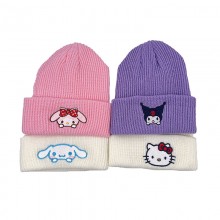 Melody kitty Cinnamoroll Kuromi Pochacco anime straw hat knitted hat