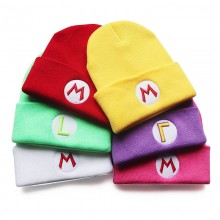 Super Mario anime straw hat knitted hat
