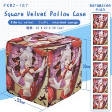 Honkai Impact 3 game square velvet pillow