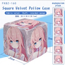 Bocchi The Rock anime square velvet pillow