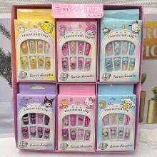 Sanrio Melody kitty Cinnamoroll Kuromi fingernails fake nails(24sets)