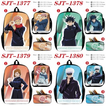 Jujutsu Kaisen anime nylon backpack bag shoulder pencil case