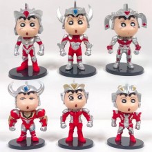 Crayon Shin-chan cos Ultraman anime figures set(6p...