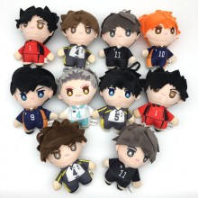 5.2inches Haikyuu anime plush dolls set(10pcs a set)