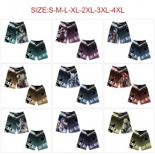 Honkai Star Rail game beach short pants summer thi...