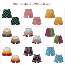 Demon Slayer anime beach short pants summer thin t...