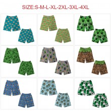 Minecraft game beach short pants summer thin trousers