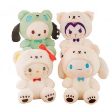 10inches Melody Cinnamoroll Kuromi Kitty anime plush doll 25cm