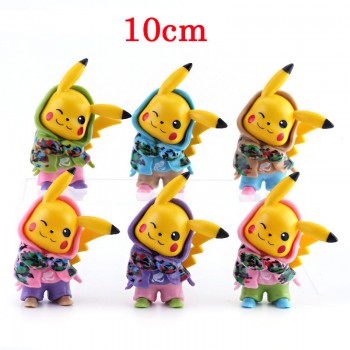 Pokemon camouflage Pikachu anime figures set(6pcs a set)(OPP bag)