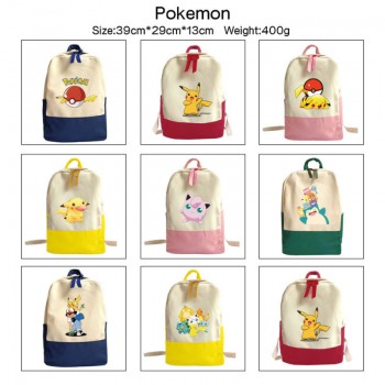 Pokemon anime canvas backpack bag