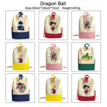 Dragon Ball anime canvas backpack bag