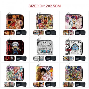 One Piece anime zipper wallet purse