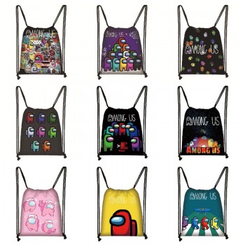 Among Us game drawstring bags backpack