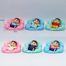 Crayon Shin-chan cloud sitting anime figures set(6pcs a set)(OPP bag)