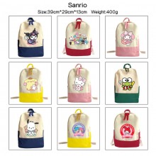 Sanrio Melody kitty Cinnamoroll Kuromi anime canvas backpack bag