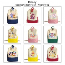 Princess Snow White Belle Mulan Mermaid Bear anime canvas backpack bags