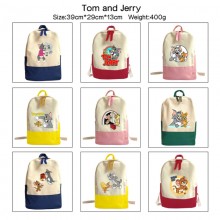 Tom and Jerry cat anime canvas backpack bags