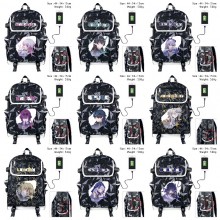 Honkai Star Rail game USB charging laptop backpack school bags