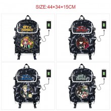 SPY x FAMILY anime USB charging laptop backpack school bags