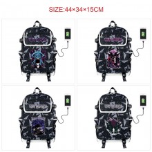 Solo Leveling anime USB charging laptop backpack school bags