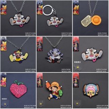 One Piece anime key chain/necklace/pin