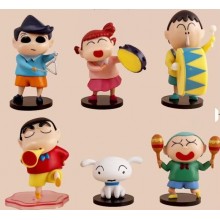 Crayon Shin-chan anime figures set(6pcs a set)(OPP bag)