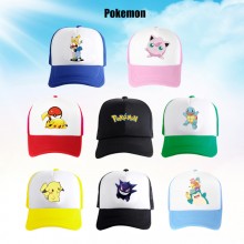 Pokemon anime mesh baseball caps sun hat