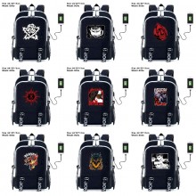 Berserk anime USB charging laptop backpack school bag