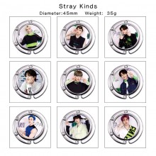 Stray kids star alloy portable bag hanger hook hol...