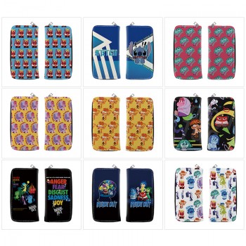 Inside Out anime long zipper wallet purse