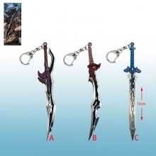 Solo Leveling anime mini alloy knife swords key chains 13cm