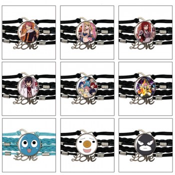 Fairy Tail anime braided gemstone bracelet hand chain