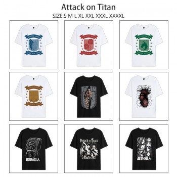 Attack on Titan anime Short Sleeve Cotton T-Shirts