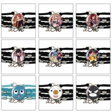 Fairy Tail anime braided gemstone bracelet hand chain