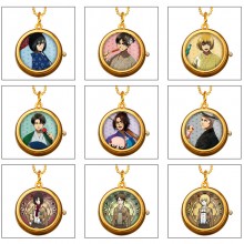 Attack on Titan anime rotating necklace pocket watch