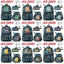 Pokemon anime shoulder backpack bag pencil case set
