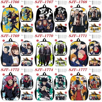 Jujutsu Kaisen anime nylon backpack bag shoulder pencil case