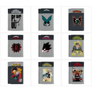 My Hero Academia anime Three Fold Button Wallet Purse