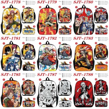 Fairy Tail anime nylon backpack bag shoulder pencil case